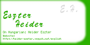 eszter heider business card